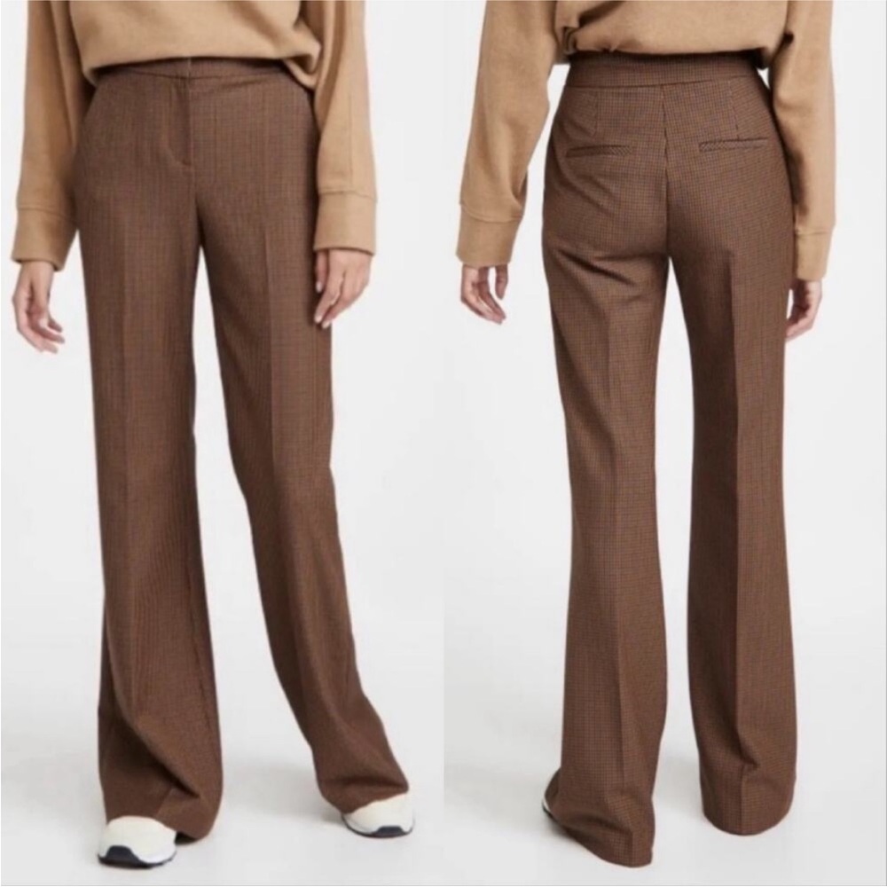 NWT Veronica Beard Lebone Micro Gingham Wide Leg … - image 3